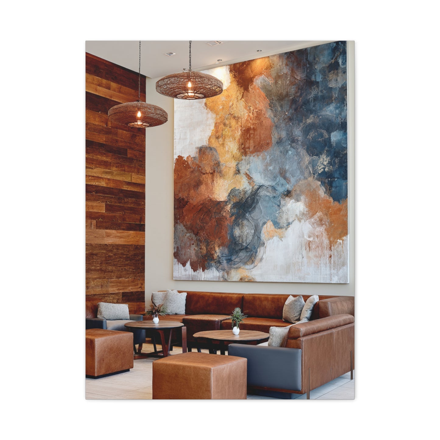 Luxury Earth Abstract Hotel Lobby Wall Art & Canvas Print
