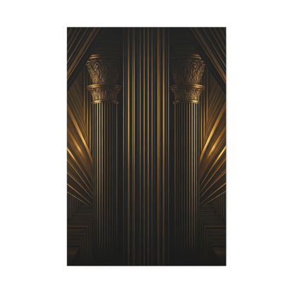 Golden Pillars Art Deco Grandeur Wall Art & Canvas Prints