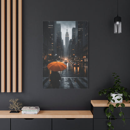 City Rain Reflection Wall Art & Canvas Print