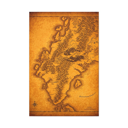 Old Europe Map Illustration Wall Art & Canvas Prints