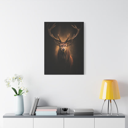 Golden Halo Stag Portrait Wall Art & Canvas Print