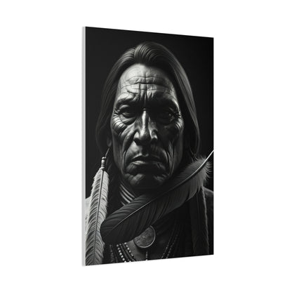 Weathered Resolve Black & White Portrait Wall Art & Canvas Prints