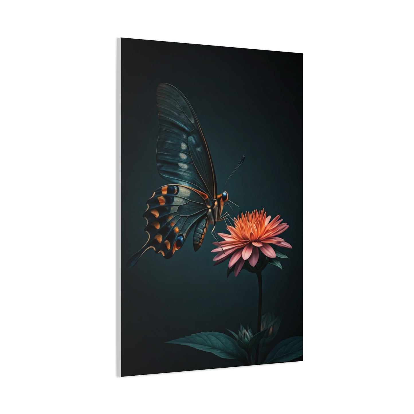 Swallowtail Butterfly and Pink Garden Flower Wall Art & Canvas Prints