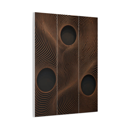 Architectural Wood Wave Panel Geometry Wall Art & Canvas Print