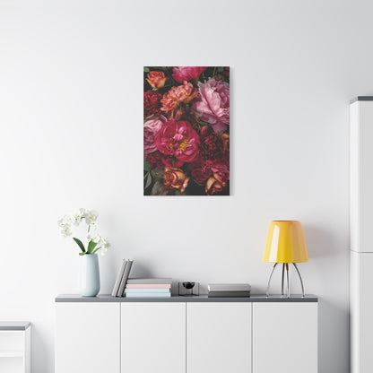 Dramatic Peony Floral Bouquet Wall Art & Canvas Print