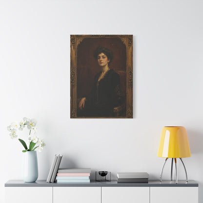 Victorian Portrait Lady in Gilded Frame Wall Art & Canvas Print