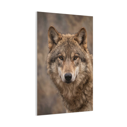 Natural Gray Wolf Close Portrait Wall Art & Canvas Print