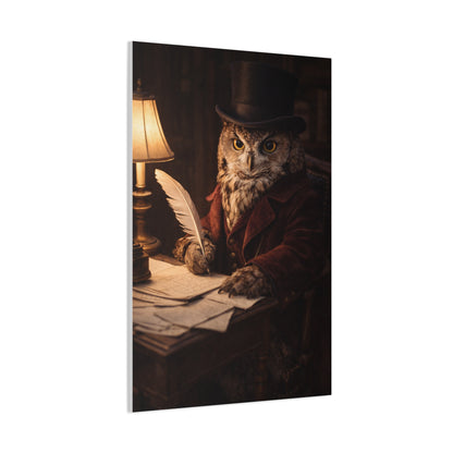 Gentleman Scholar Owl Portrait Wall Art & Canvas Print