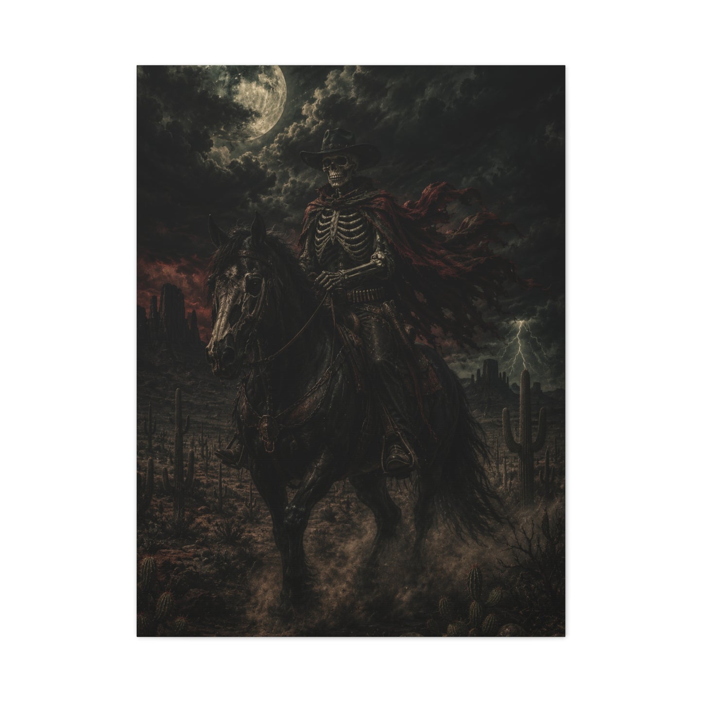 Storm Rider Gothic Western Scene Wall Art & Canvas Print
