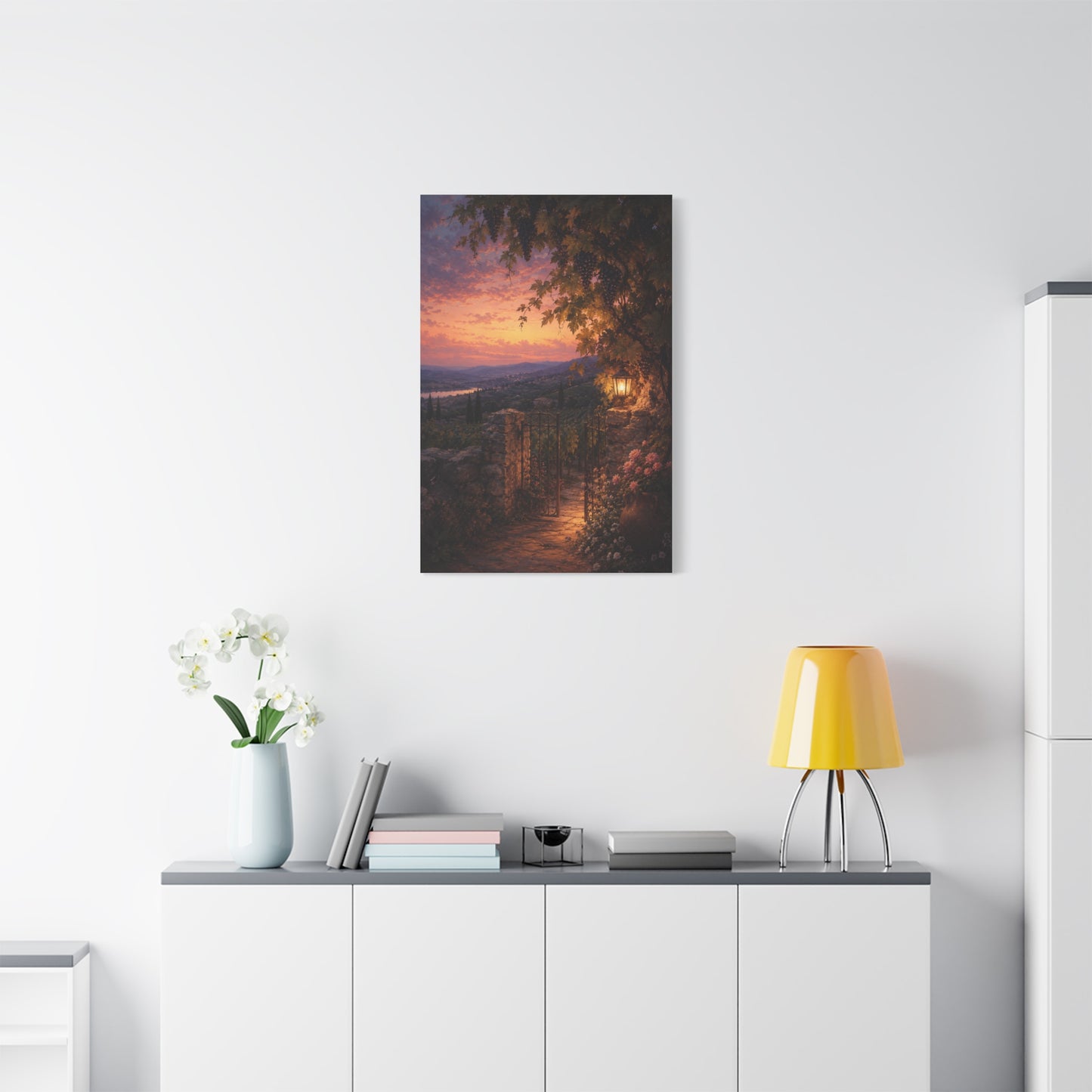 Song of Solomon Vineyard Dusk Scripture Wall Art & Canvas Print
