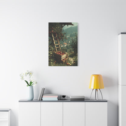 Apple Orchard Harvest Scene Wall Art & Canvas Print