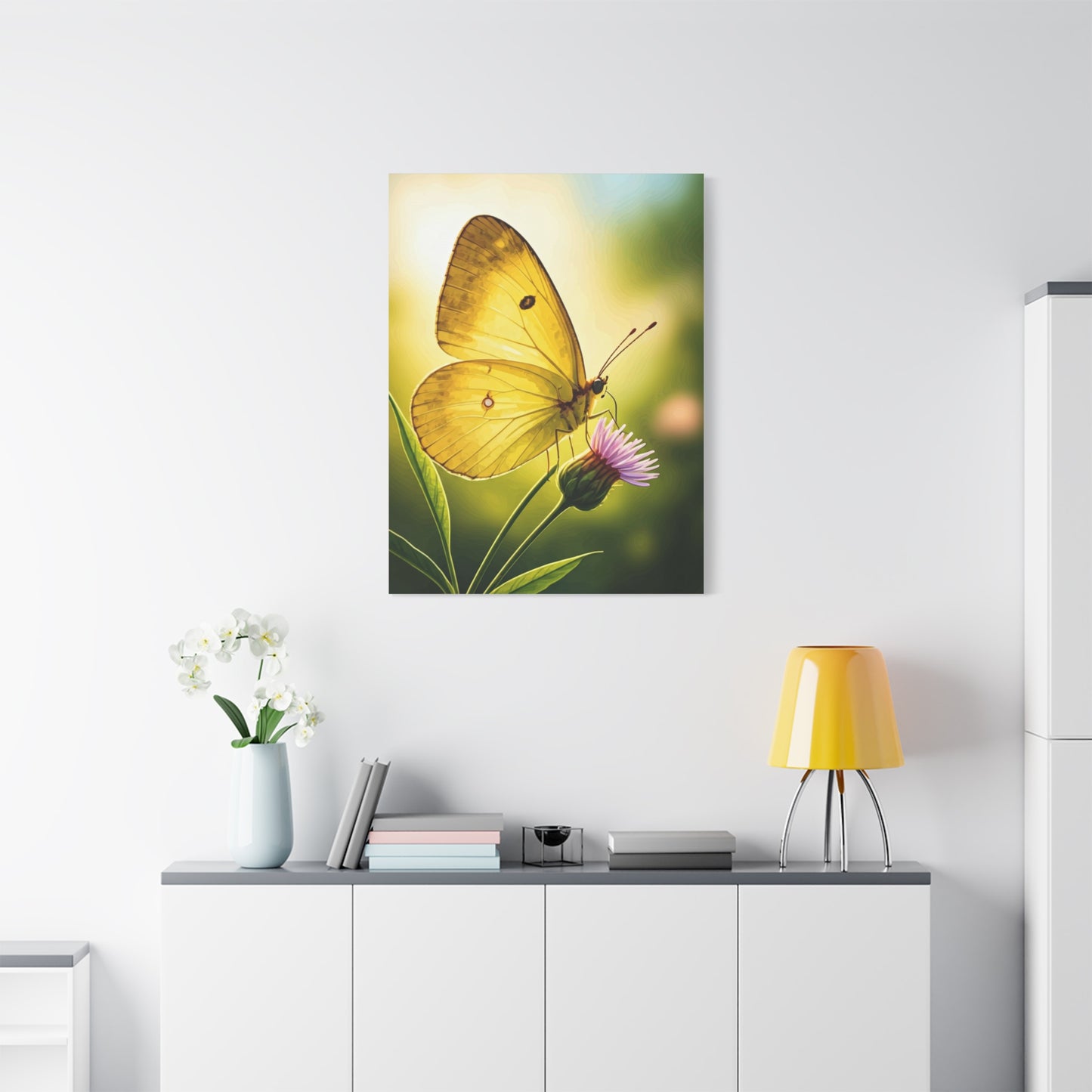 Golden Light Butterfly Close-Up Wall Art & Canvas Prints