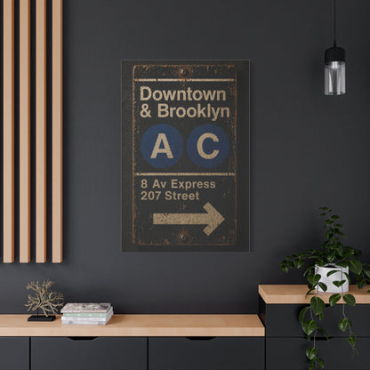 Vintage Subway Sign Industrial Wall Art & Canvas Print