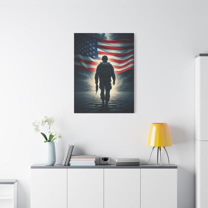 Soldier Standing for Freedom Wall Art & Canvas Prints .