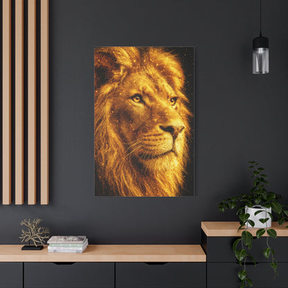 Golden Lion Portrait Wall Art & Canvas Print