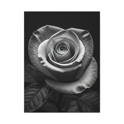 Classic Rose Close-Up Monochrome Wall Art & Canvas Prints