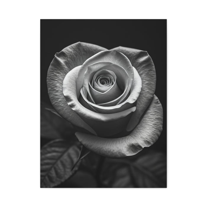 Classic Rose Close-Up Monochrome Wall Art & Canvas Prints