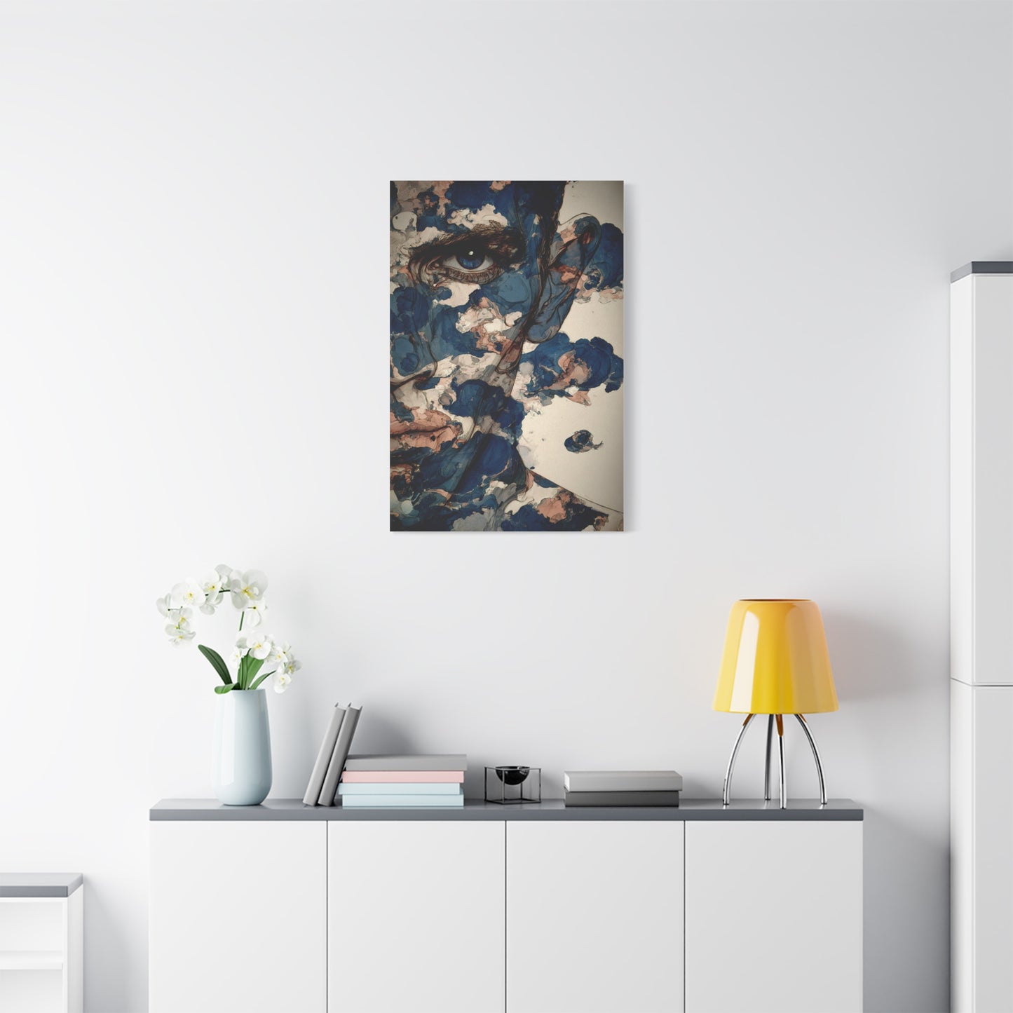 Ink Cloud Portrait Abstract Wall Art & Canvas Print