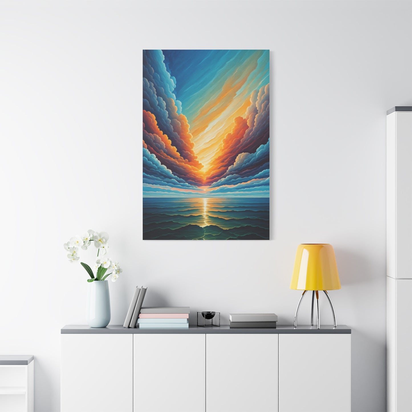 Radiant Horizon Reflection Wall Art & Canvas Print