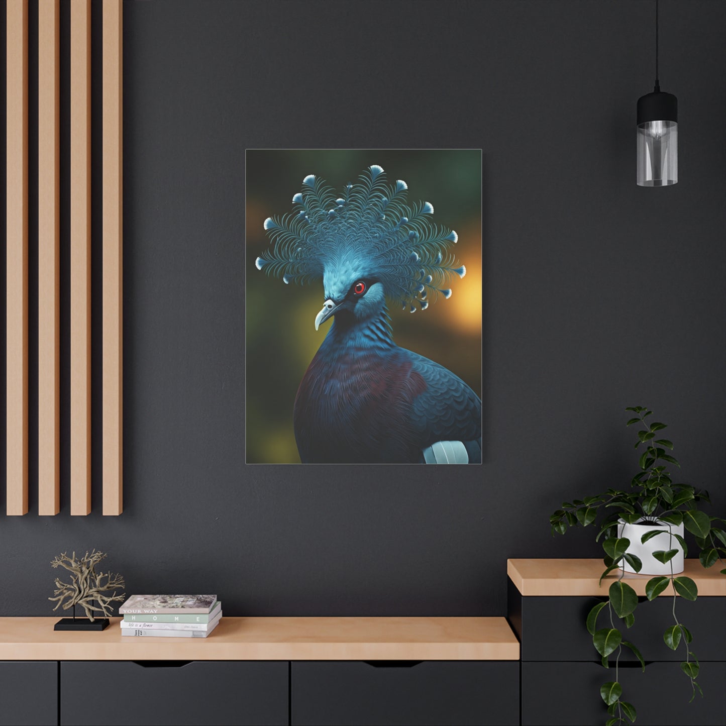 Crowned Feathered Crest Bird Wall Art & Canvas Prints