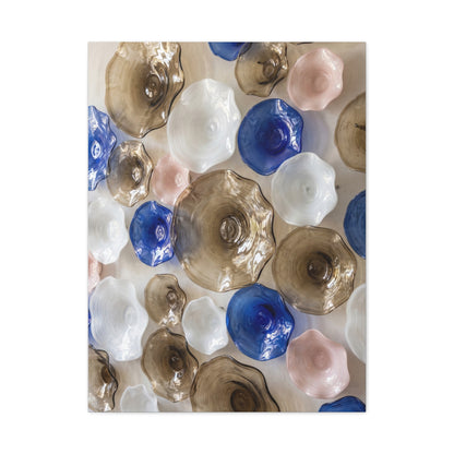 Glass Floral Mosaic Arrangement Wall Art & Canvas Print