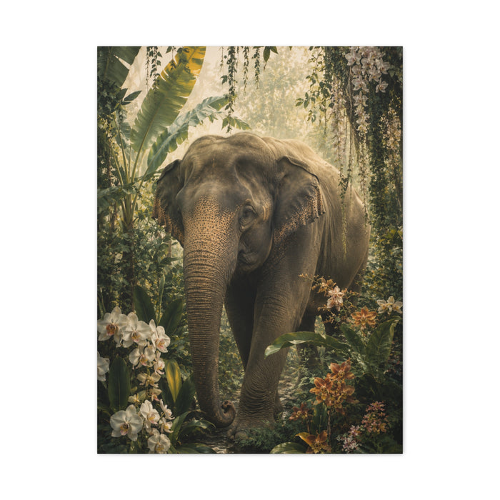 Majestic Elephant Jungle Portrait Tropical Wall Art & Canvas Print