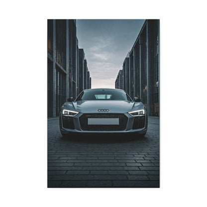 Audi R8 Berlin Minimalist Street Frame Wall Art & Canvas Prints