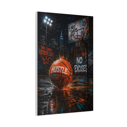 Street Basketball Hustle Graffiti Street Wall Art & Canvas Print