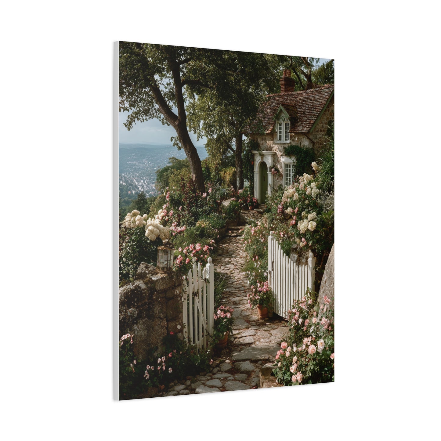 Cottage Garden Entrance Path Wall Art & Canvas Print