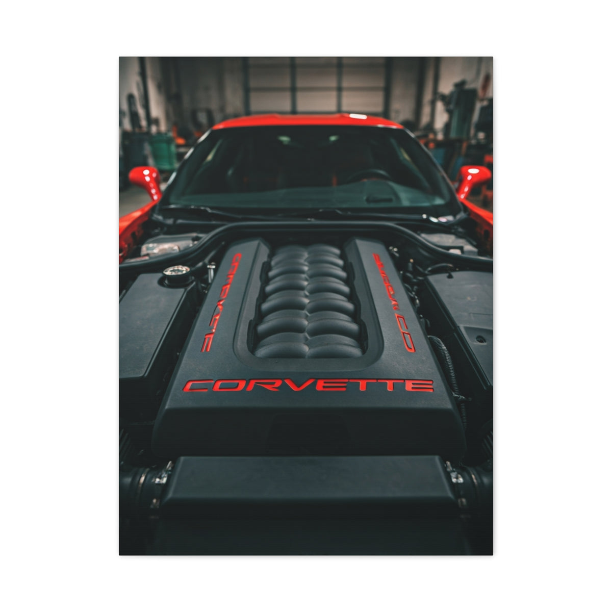 Chevrolet Corvette C6 Engine Bay Performance Detail Wall Art & Canvas Prints