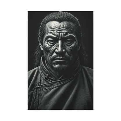 Face of Time Black & White Portrait Wall Art & Canvas Prints