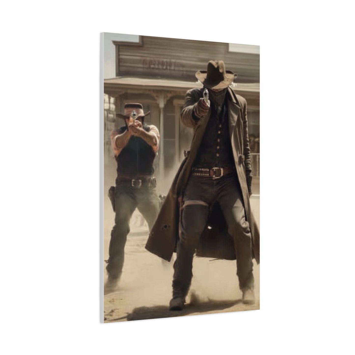 High Noon Gunslinger Showdown Wall Art & Canvas Print