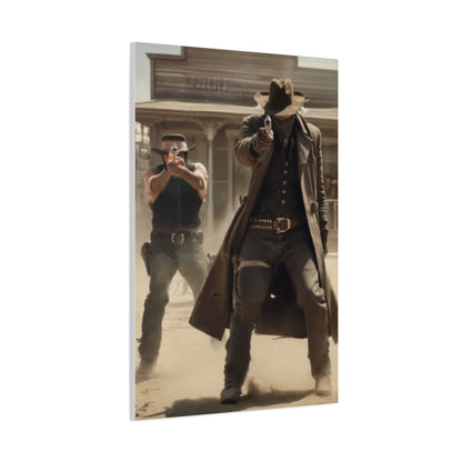 High Noon Gunslinger Showdown Wall Art & Canvas Print