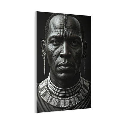 Tribal Elder with Ornamental Collar Wall Art & Canvas Prints