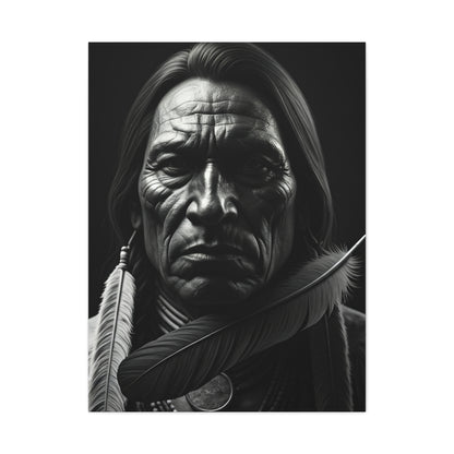 Weathered Resolve Black & White Portrait Wall Art & Canvas Prints