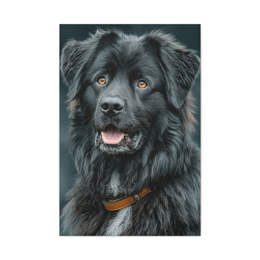 Noble Newfoundland Portrait Wall Art & Canvas Print