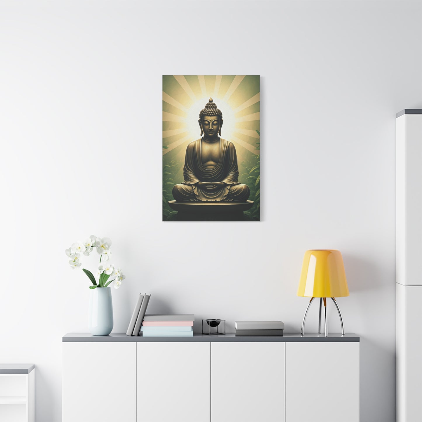 Sunburst Serenity Buddha Meditation Wall Art & Canvas Prints