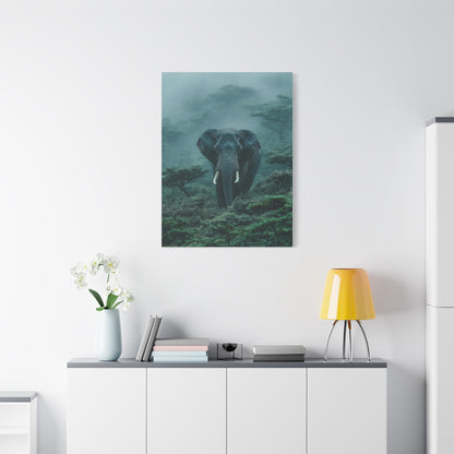Elephant Rainforest Monsoon Portrait Wall Art & Canvas Print