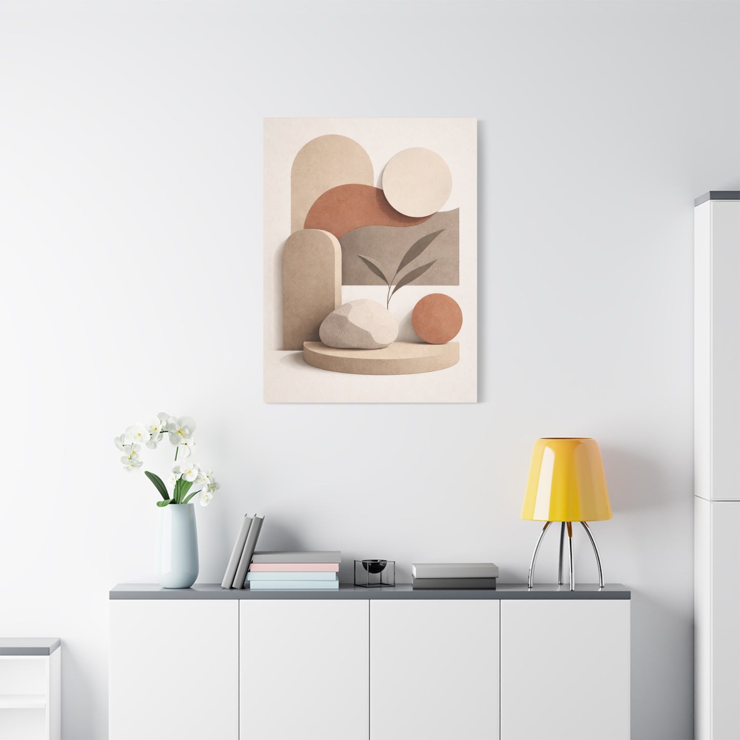 Neutral Gallery Shapes Wall Art & Canvas Print