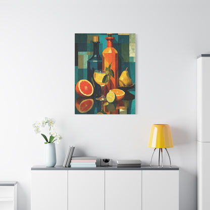 Cubist Dining Still Life Wall Art & Canvas Print