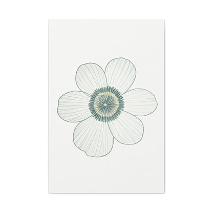 Minimal Line Floral Sketch Wall Art & Canvas Prints