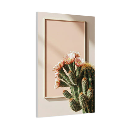 Minimalist Blooming Cactus Botanical Wall Art & Canvas Prints