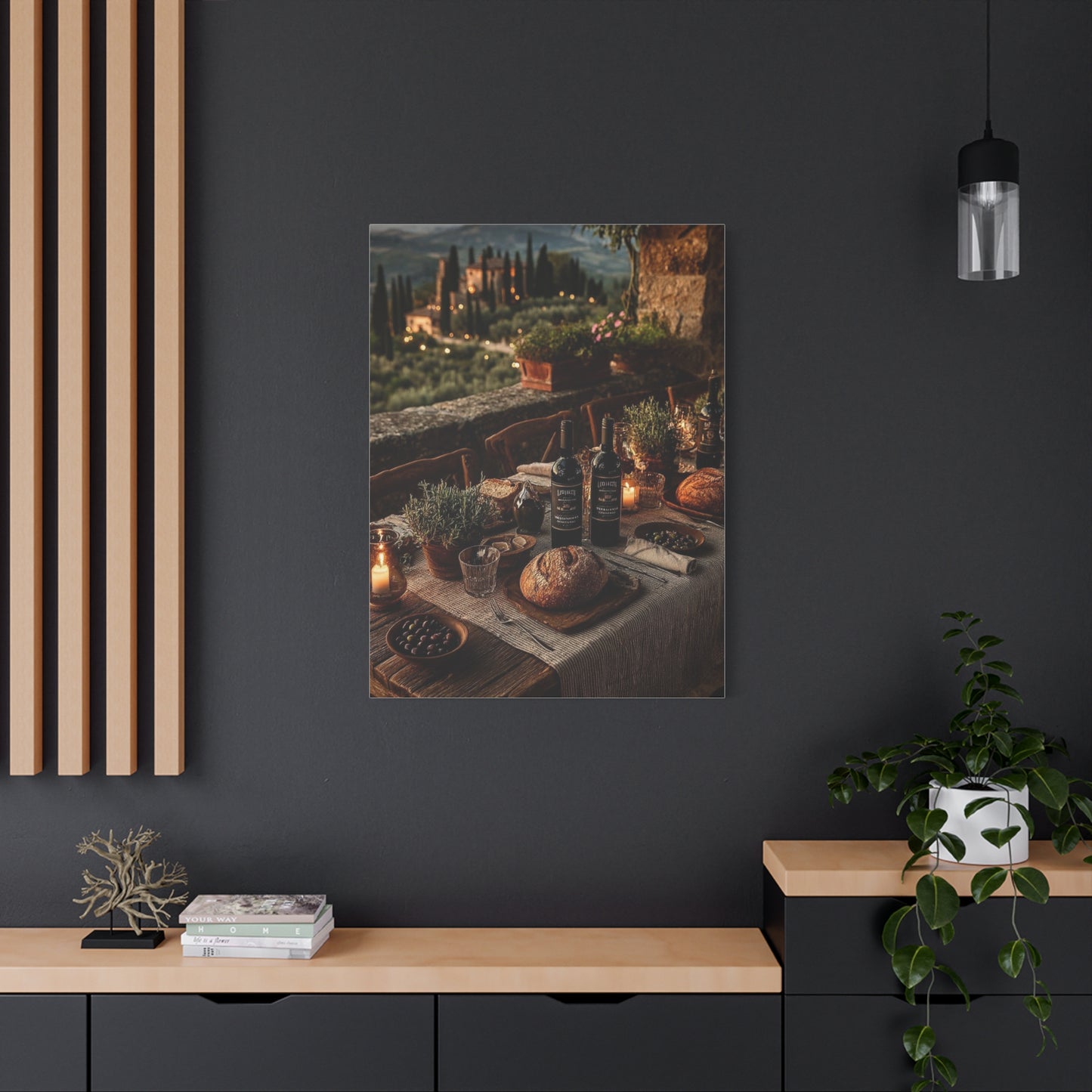Tuscan Vineyard Dinner Table Wall Art & Canvas Print
