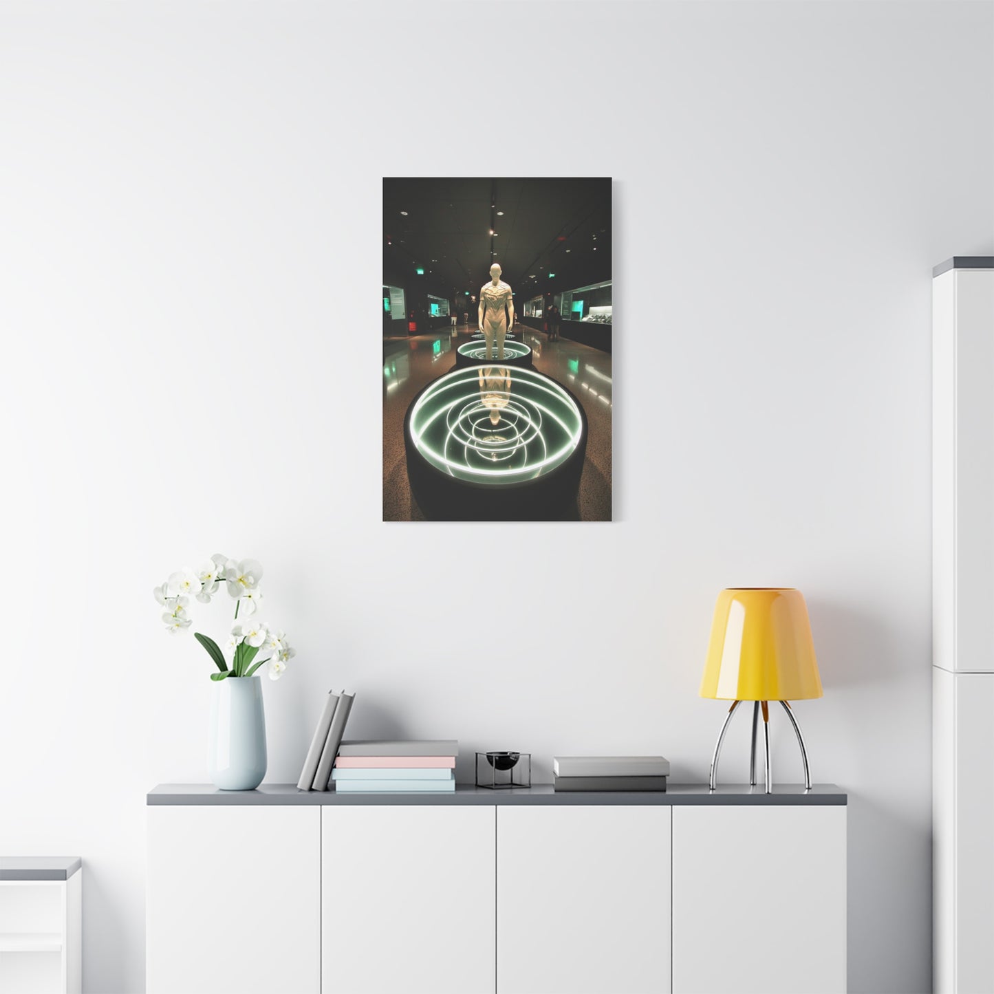 Cosmic Core Human Sculpture Wall Art & Canvas Print