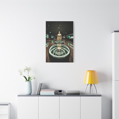 Cosmic Core Human Sculpture Wall Art & Canvas Print