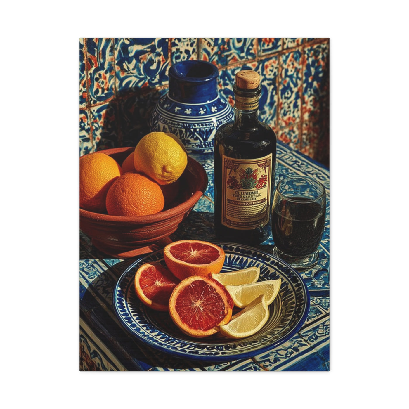 Italian Citrus & Majolica Still Life Wall Art & Canvas Print