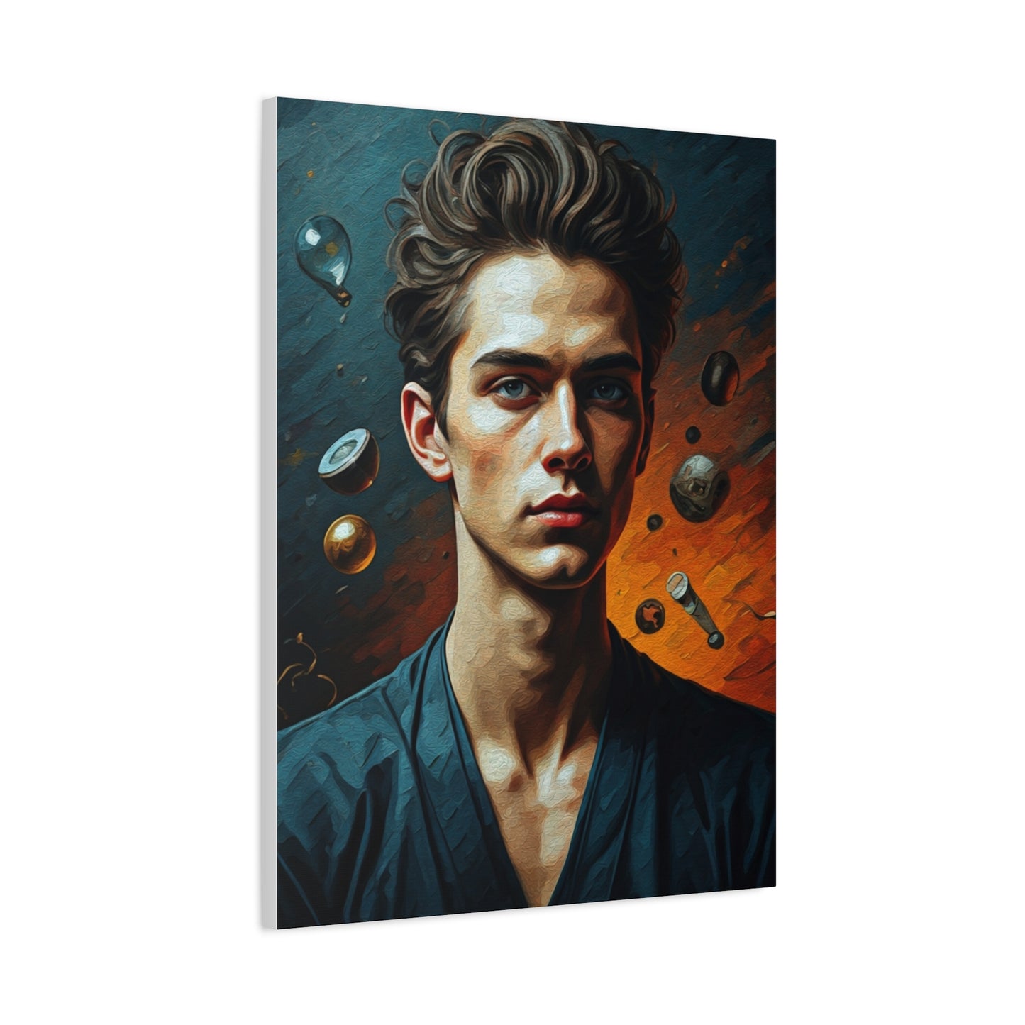 Abstract Energy Male Portrait Wall Art & Canvas Print