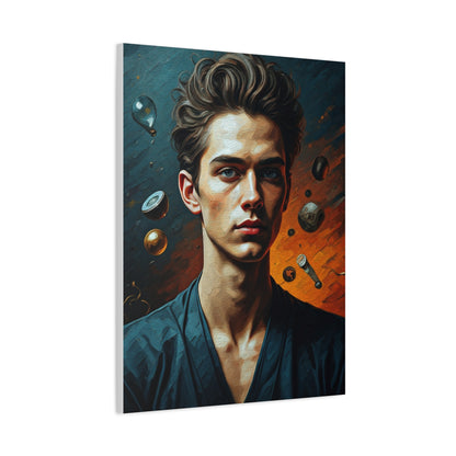 Abstract Energy Male Portrait Wall Art & Canvas Print