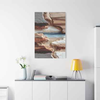Eroded Earth Layer Abstraction Wall Art & Canvas Print