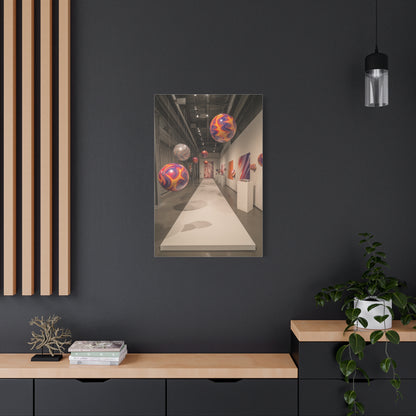 Floating Color Sphere Gallery Installation Wall Art & Canvas Print
